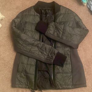 MICHAEL Michael Kors olive green zip jacket
